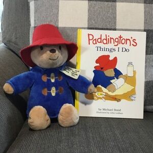Paddington Bear Plush & Vintage Book Bundle